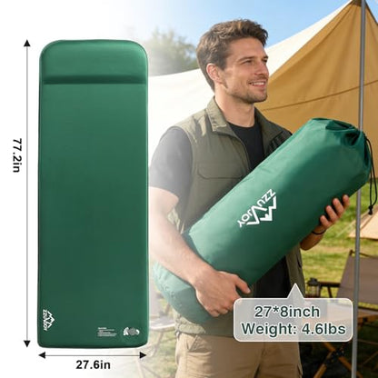 Self-Inflating Foam Sleeping Pad with 9.5 R-Value