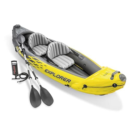 2-Person Inflatable Kayak Set with Oars & Pump