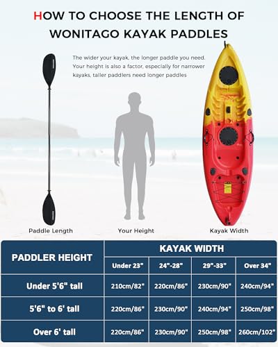 Lightweight Adjustable Carbon Fiber Kayak Paddle