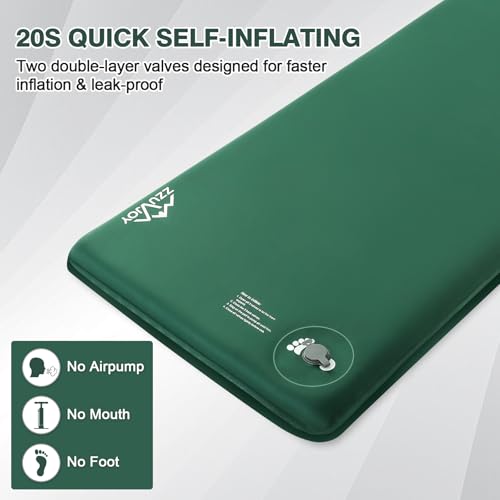 Self-Inflating Foam Sleeping Pad with 9.5 R-Value