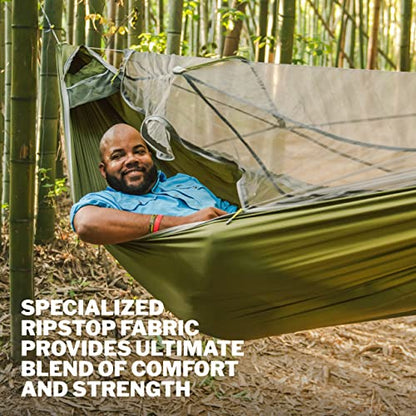 JungleNest Camping Hammock with Integrated Bug Net