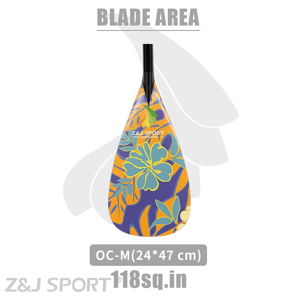 Carbon Outrigger Canoe Paddle with Bent Shaft