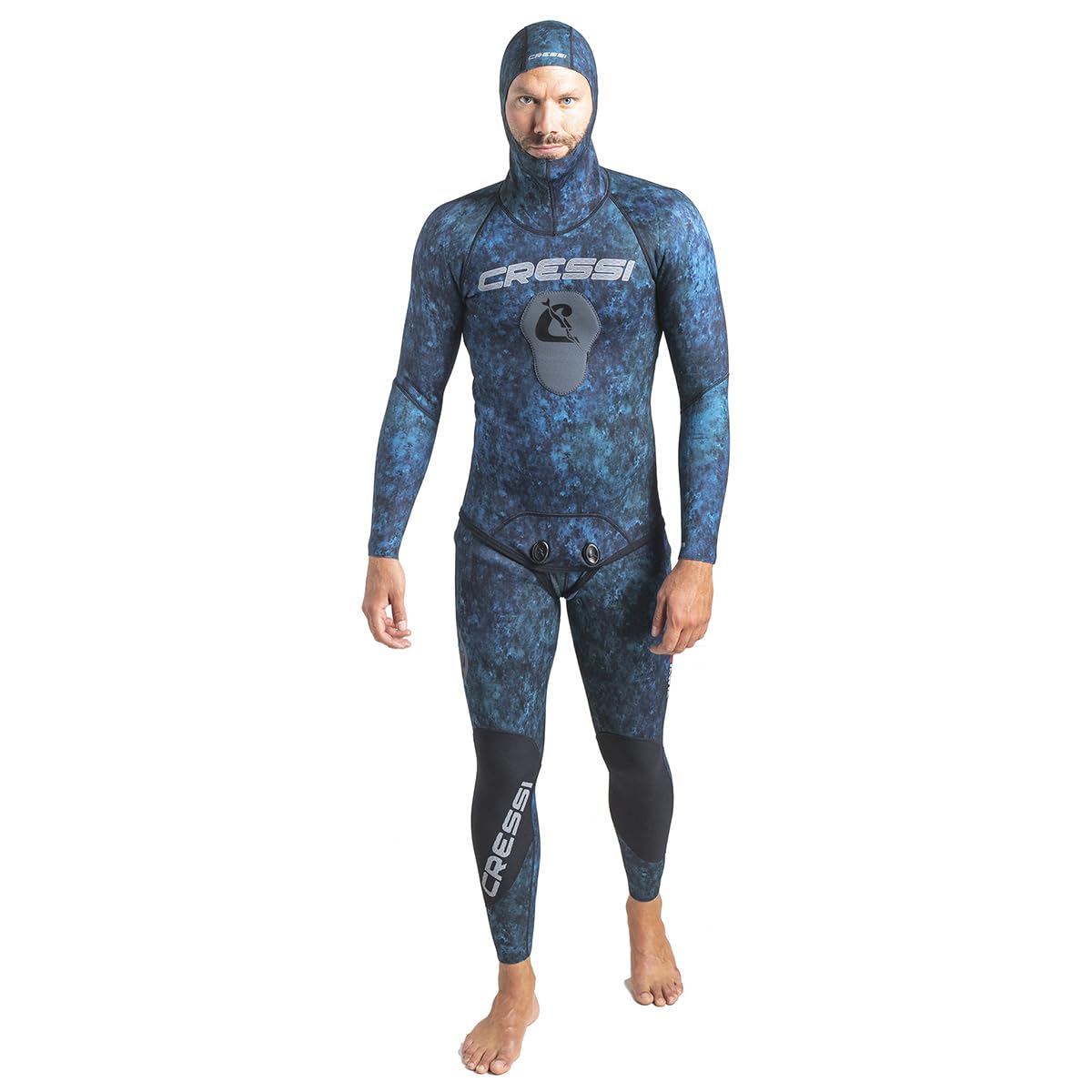 Two-Piece Spearfishing Wetsuit with Chest & Knee Protection