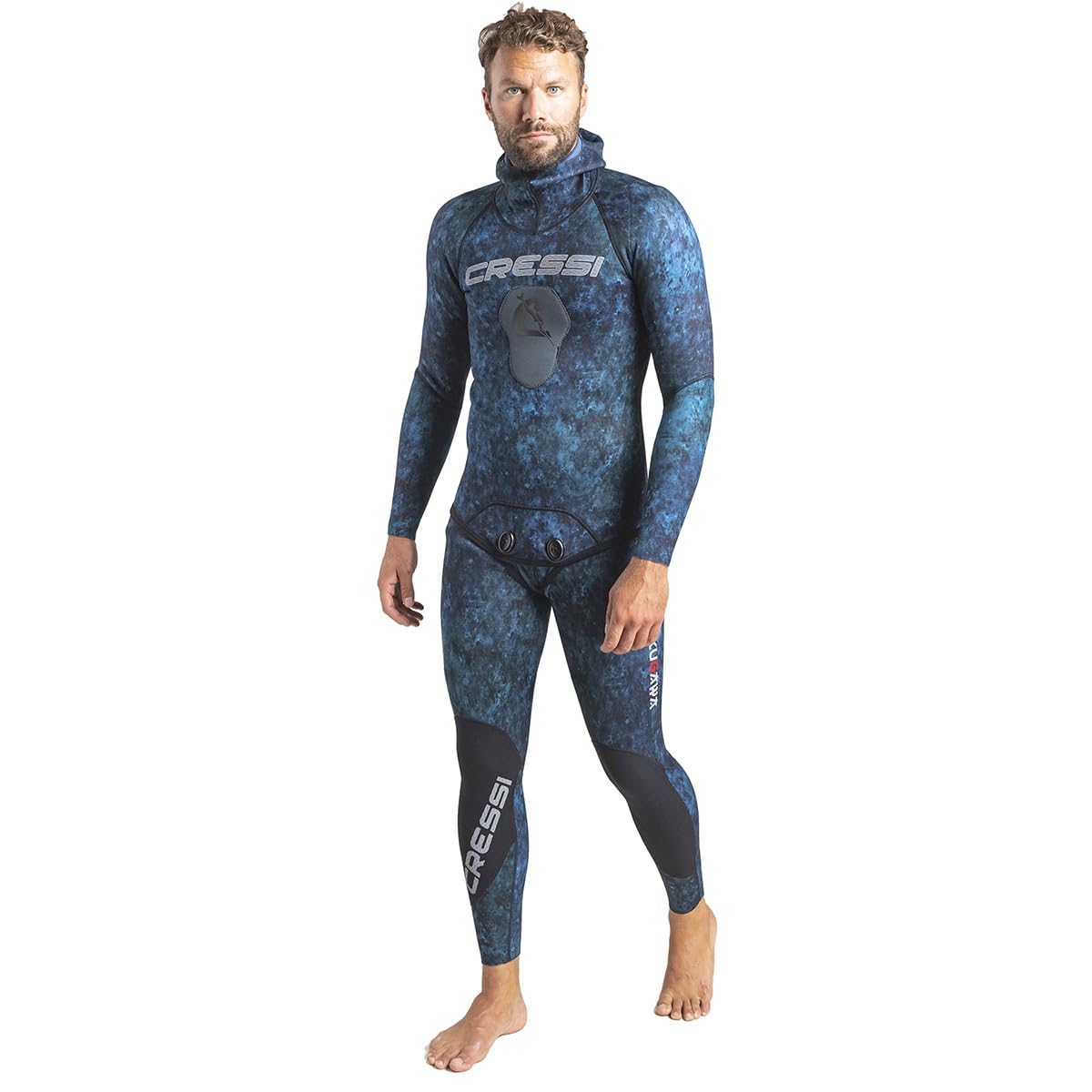 Two-Piece Spearfishing Wetsuit with Chest & Knee Protection