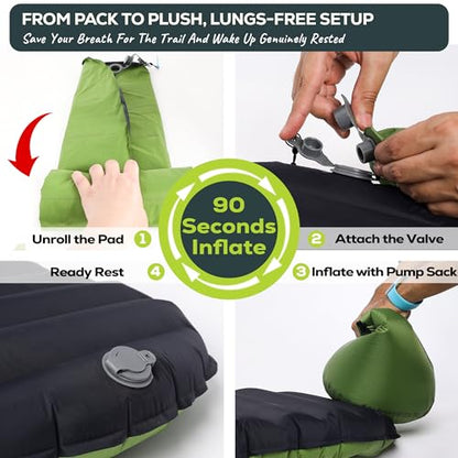 Self-Inflating 4-Season Camping Sleeping Pad