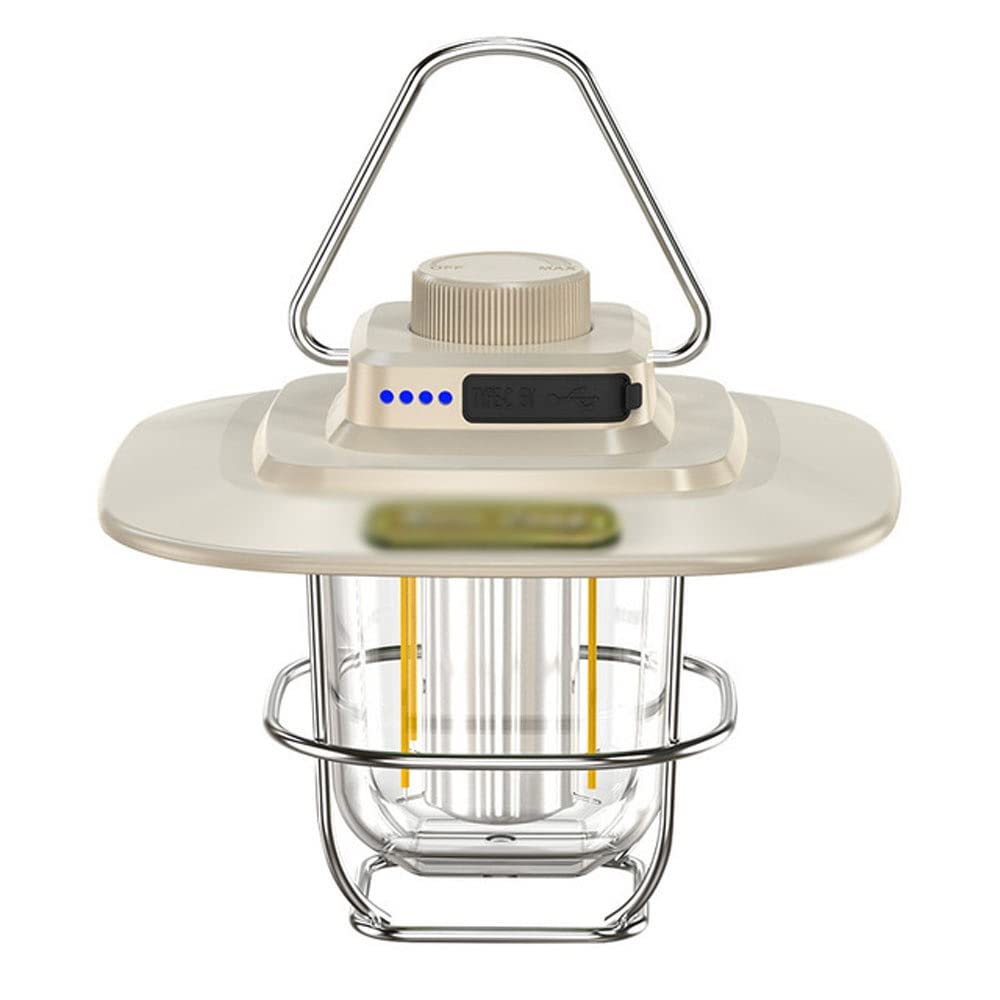 Rechargeable Retro Camping Lantern With Dimmable Light