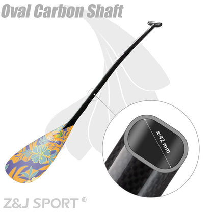 Carbon Outrigger Canoe Paddle with Bent Shaft