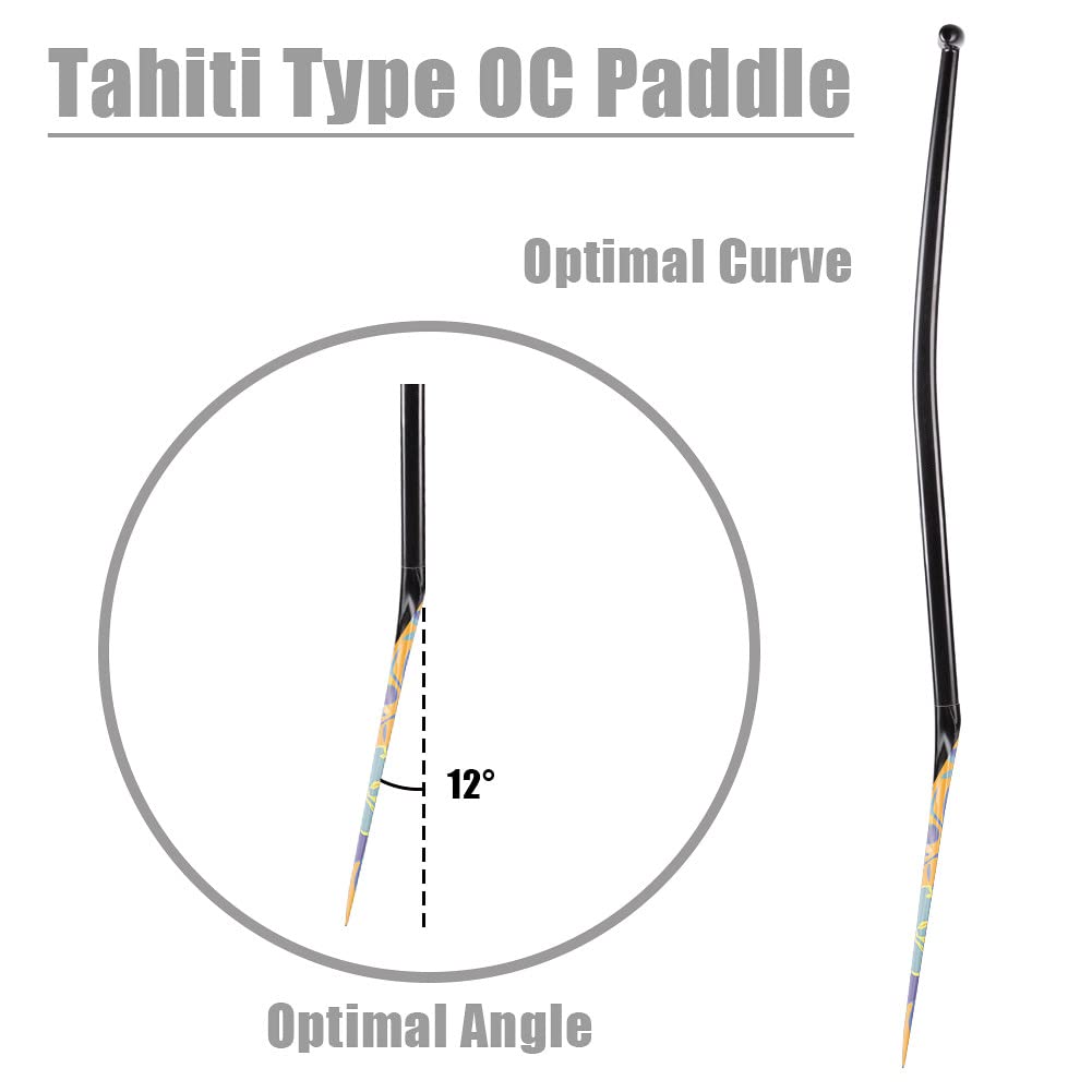 Carbon Outrigger Canoe Paddle with Bent Shaft