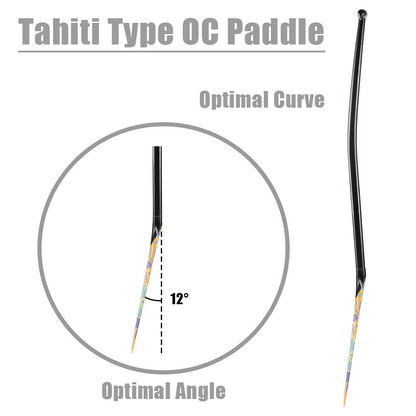 Carbon Outrigger Canoe Paddle with Bent Shaft