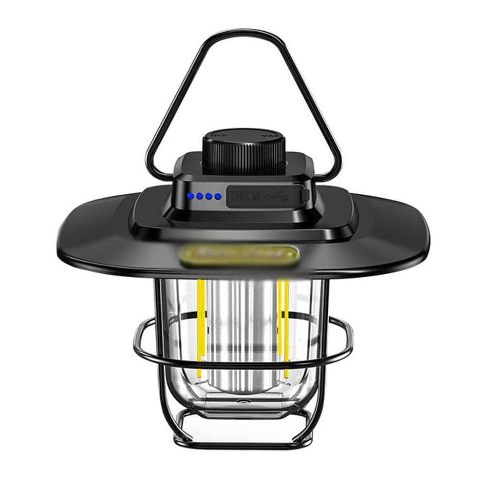 Rechargeable Retro Camping Lantern With Dimmable Light