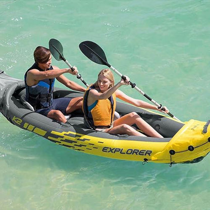 2-Person Inflatable Kayak Set with Oars & Pump