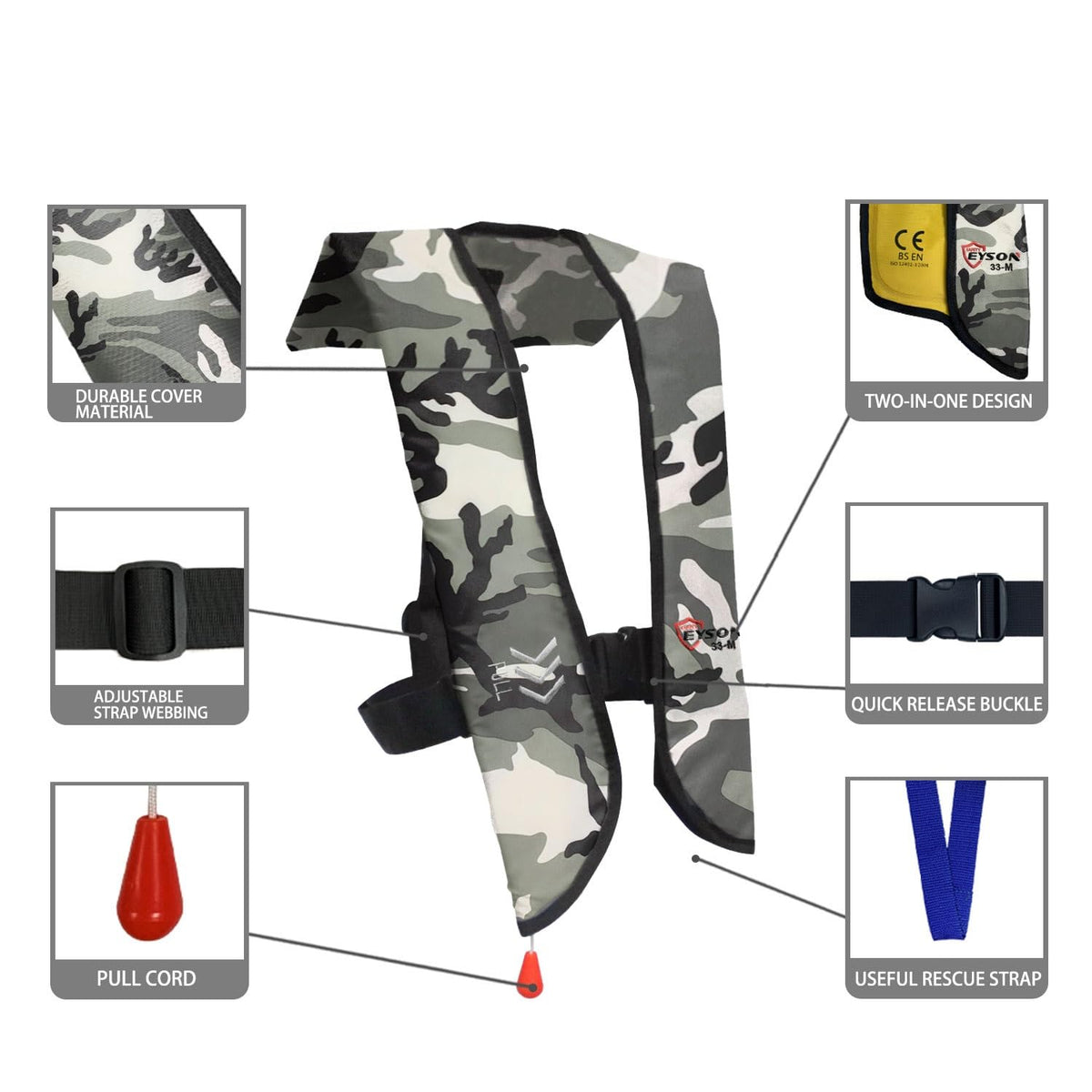 Adult Manual Inflatable Life Jacket