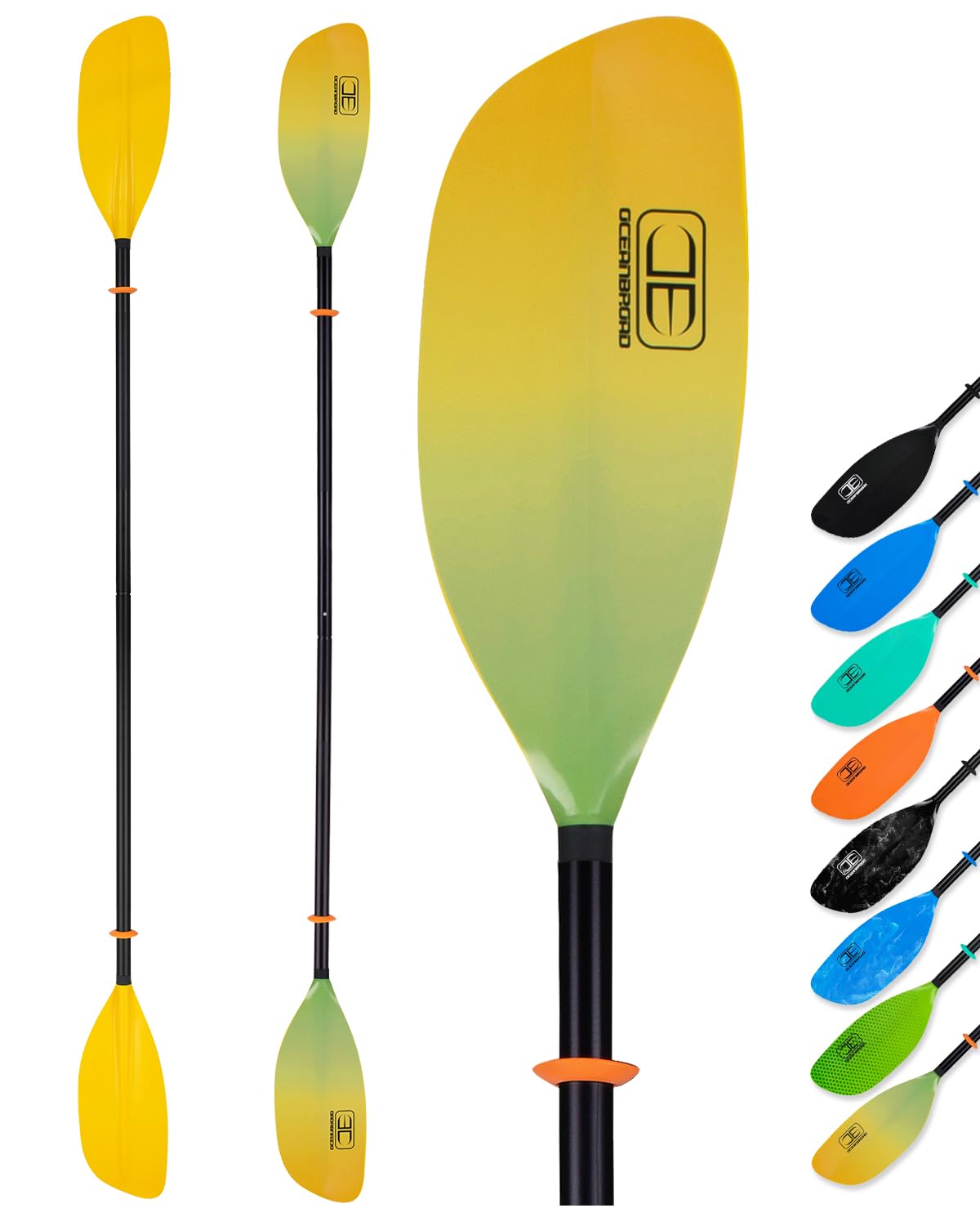 2-Piece Kayak Paddle with Lightweight Alloy Shaft