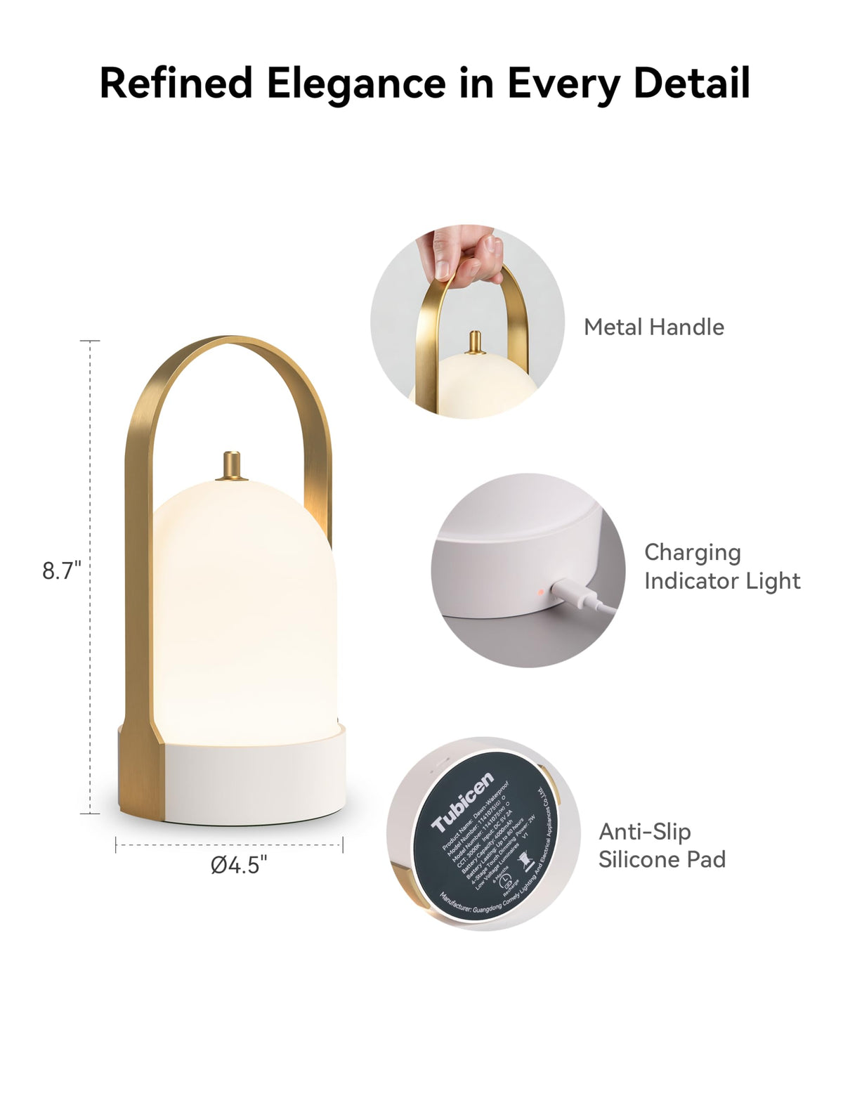 Rechargeable Outdoor Table Lamp for Camping