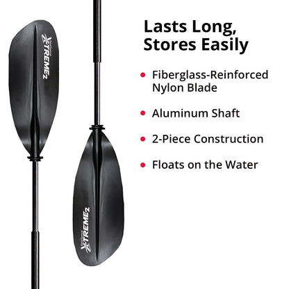 96-Inch 2-Piece Kayak Paddle with Reinforced Blades