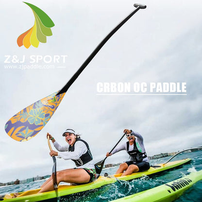 Carbon Outrigger Canoe Paddle with Bent Shaft