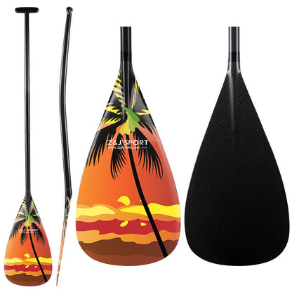 Carbon Outrigger Canoe Paddle with Bent Shaft