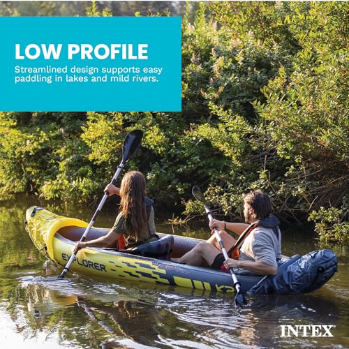 2-Person Inflatable Kayak Set with Oars & Pump