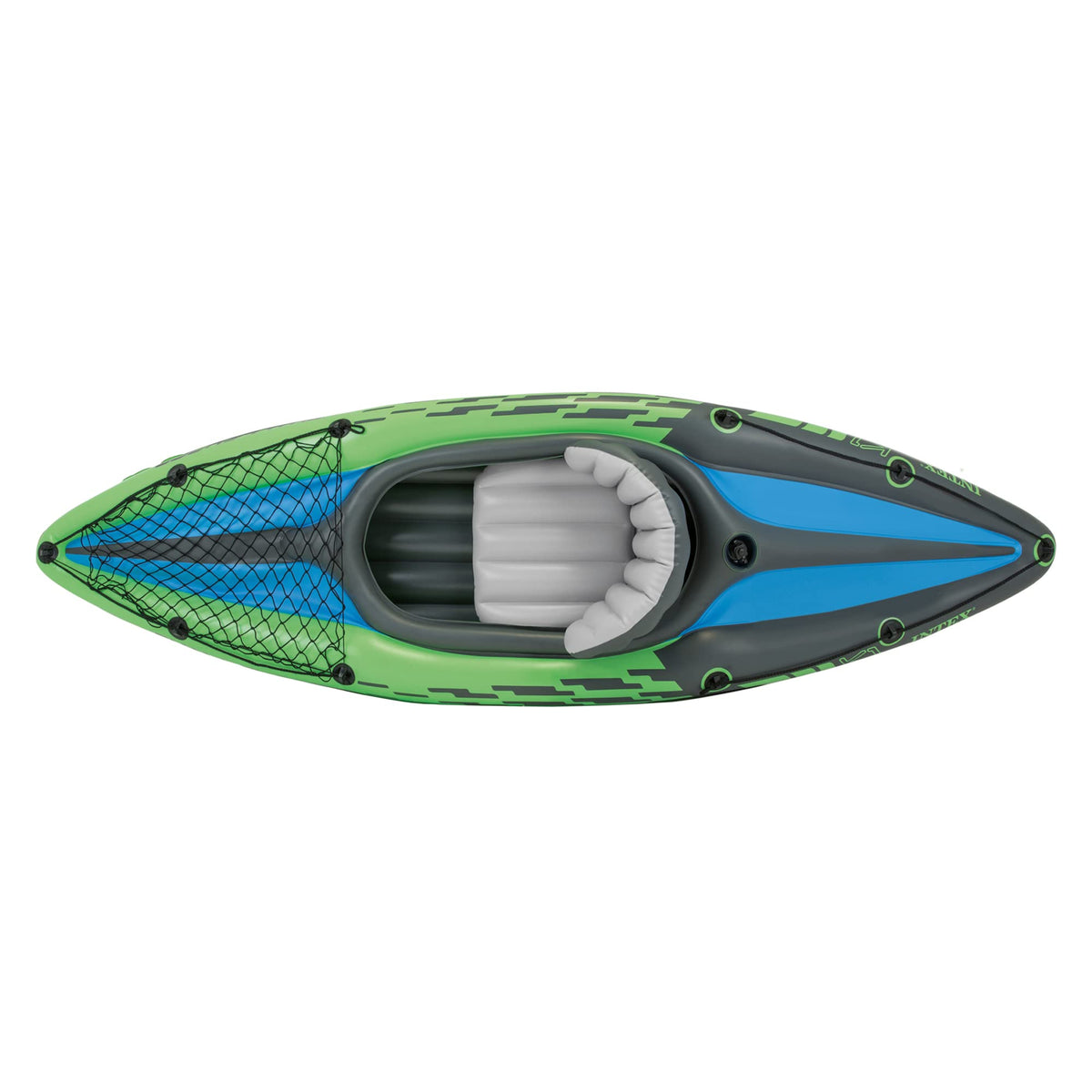 Inflatable Kayak Set with Paddle, Pump & Storage Net