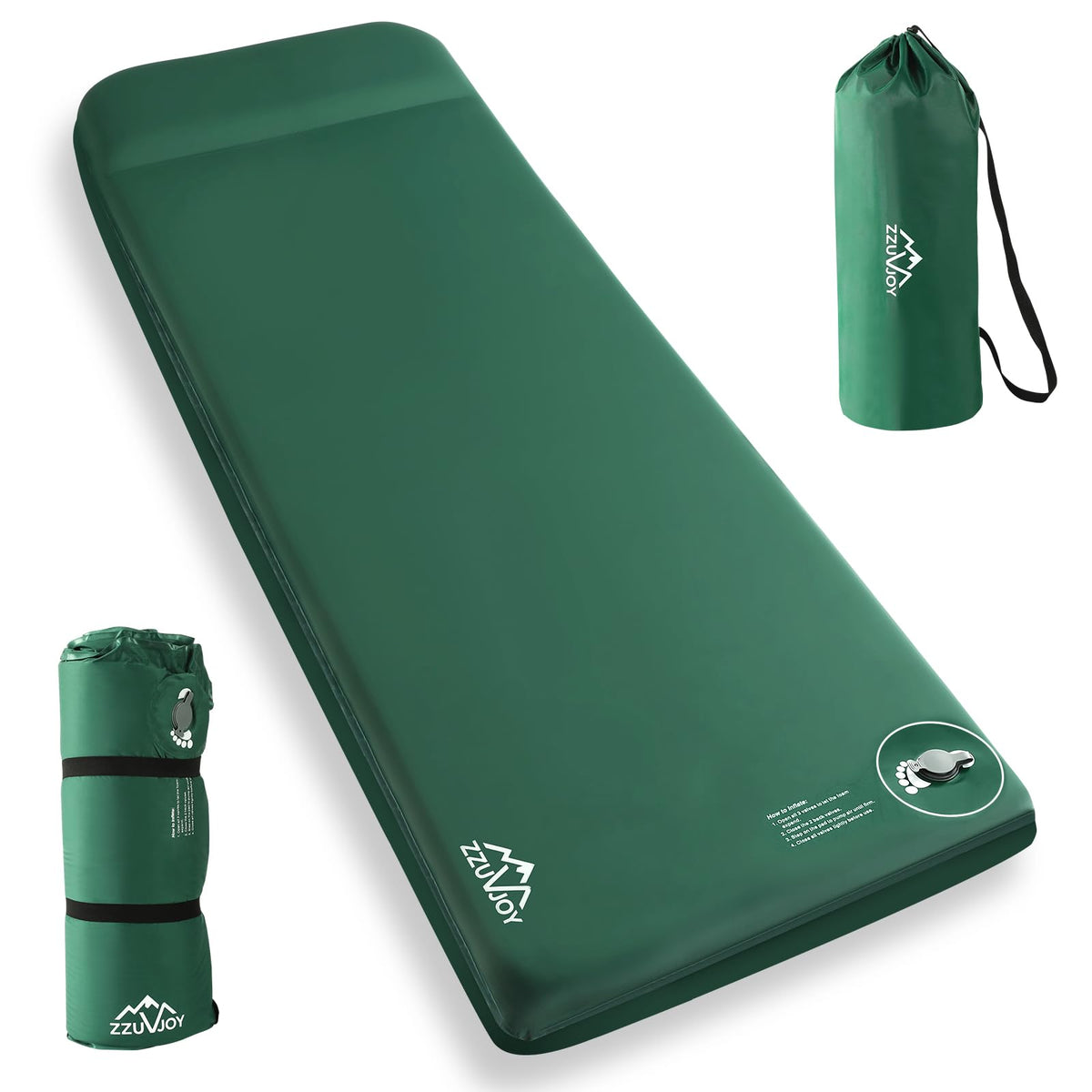 Self-Inflating Foam Sleeping Pad with 9.5 R-Value