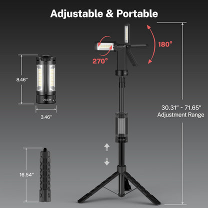 Rechargeable Camping Light With Adjustable Tripod
