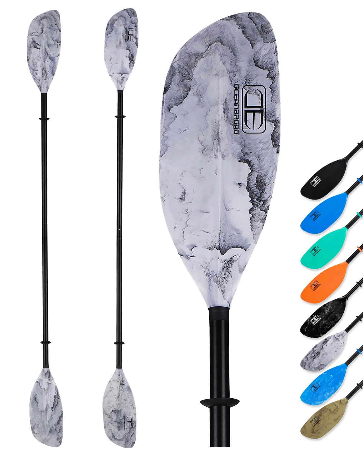 2-Piece Kayak Paddle with Lightweight Alloy Shaft