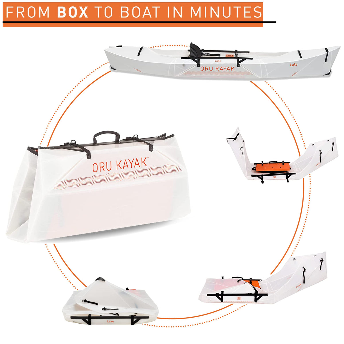 Foldable Kayak for Lakes & Rivers, Lightweight Design