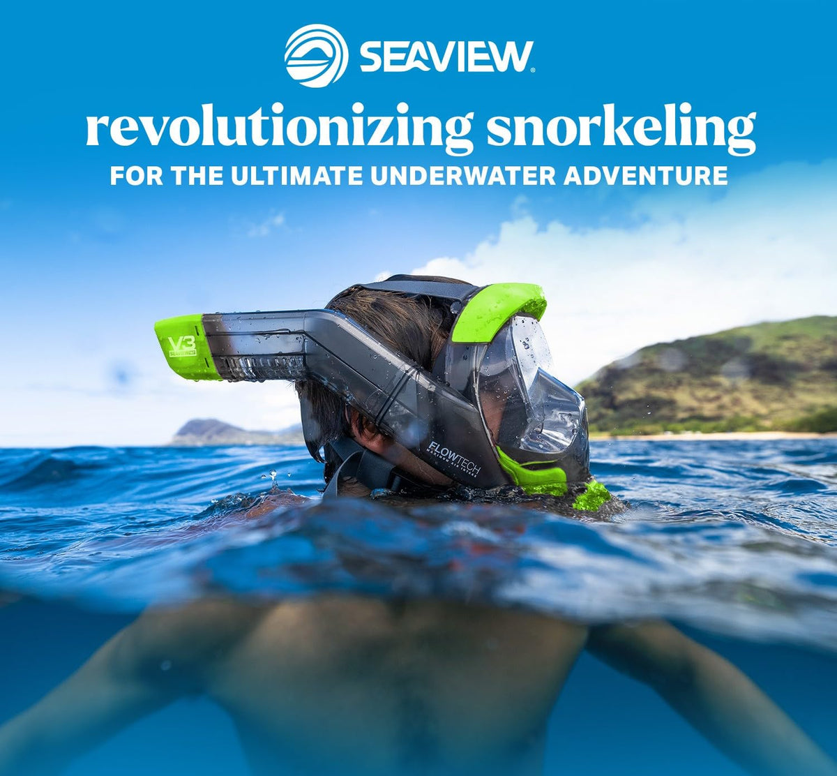 Full Face Snorkel Mask with 180° Panoramic View