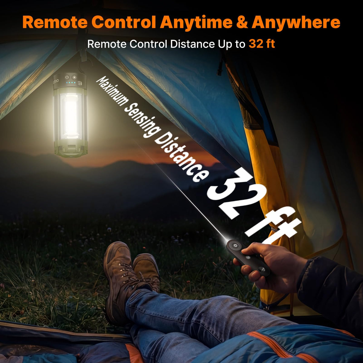 Rechargeable Camping Light With Stand & Remote