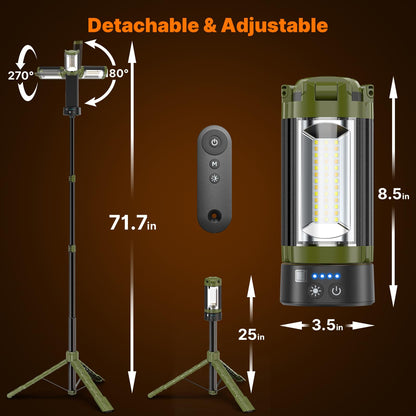 Rechargeable Camping Light With Stand & Remote