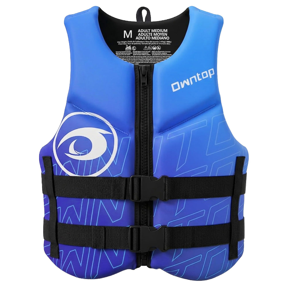 Adult Neoprene Swim Vest with Adjustable Buckles
