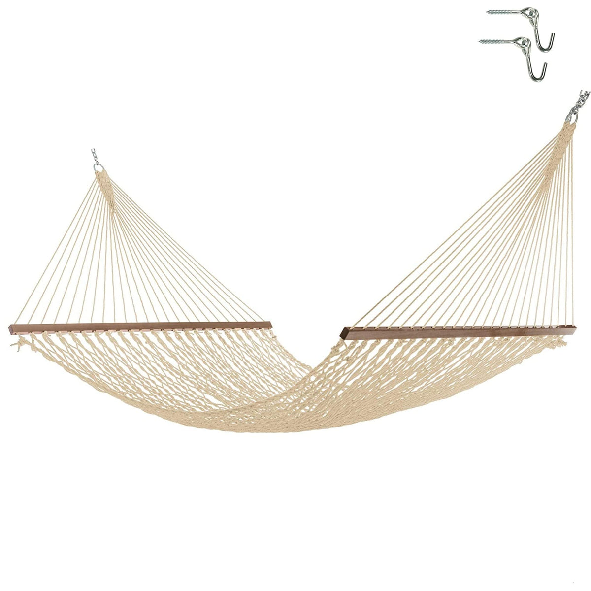 DuraCord Rope Hammock with Tree Hooks & Chains