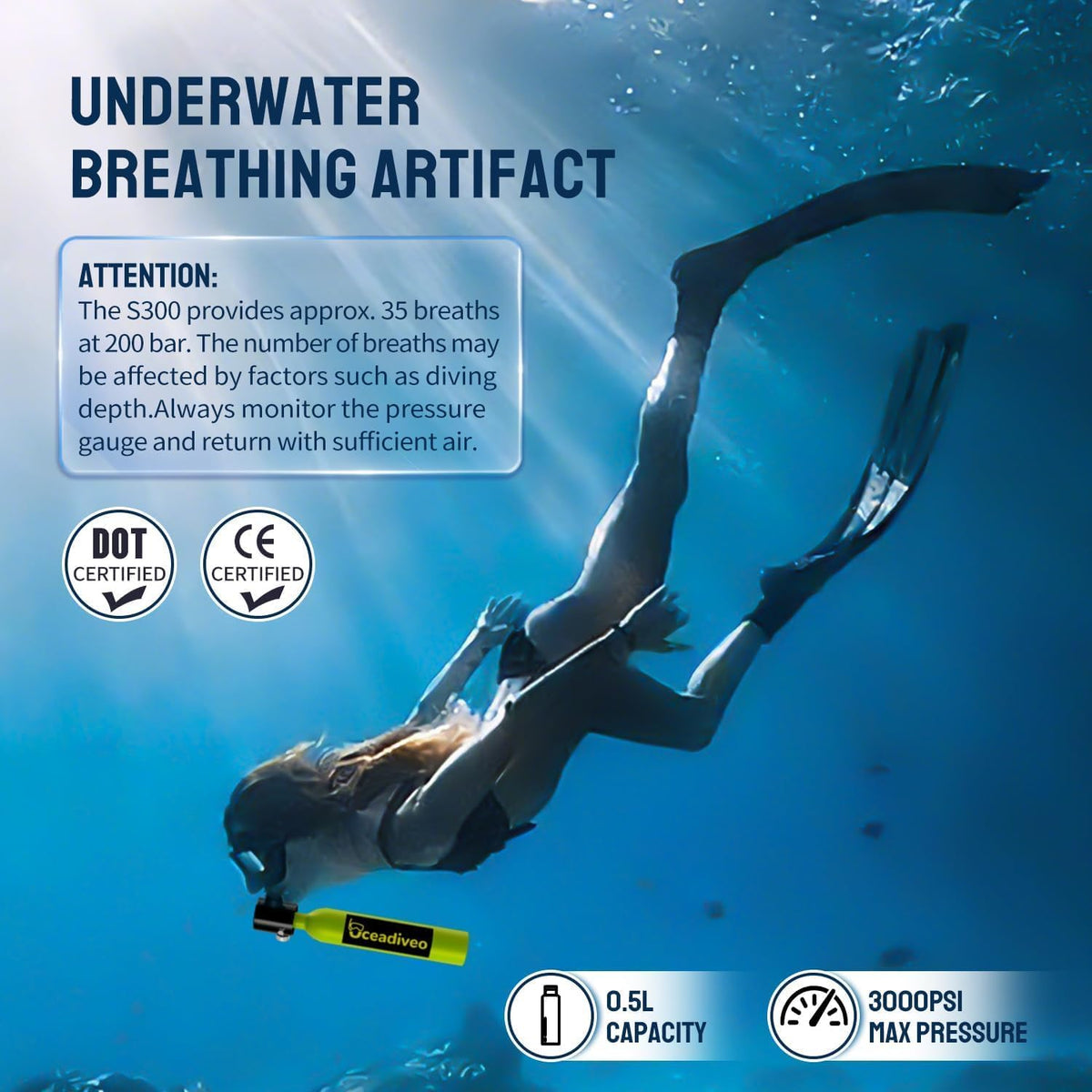 Mini Scuba Tank with Pump for Underwater Exploration
