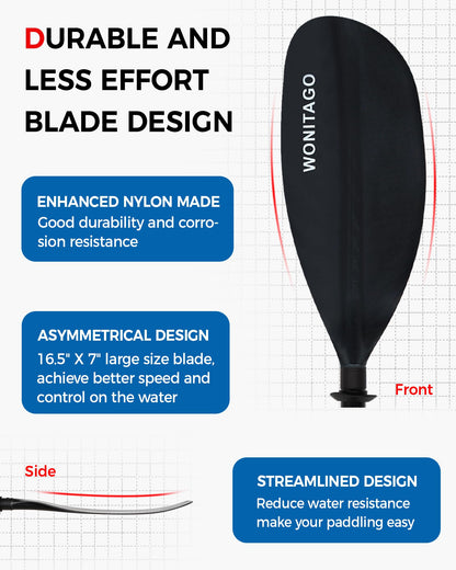 Lightweight Adjustable Carbon Fiber Kayak Paddle