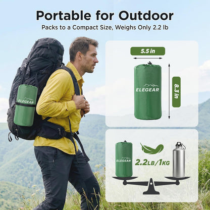 Insulated Camping Sleeping Pad with 9 R-Value