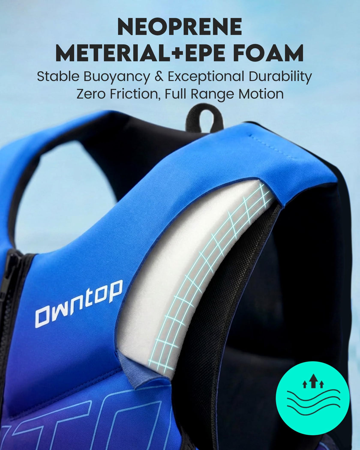 Adult Neoprene Swim Vest with Adjustable Buckles