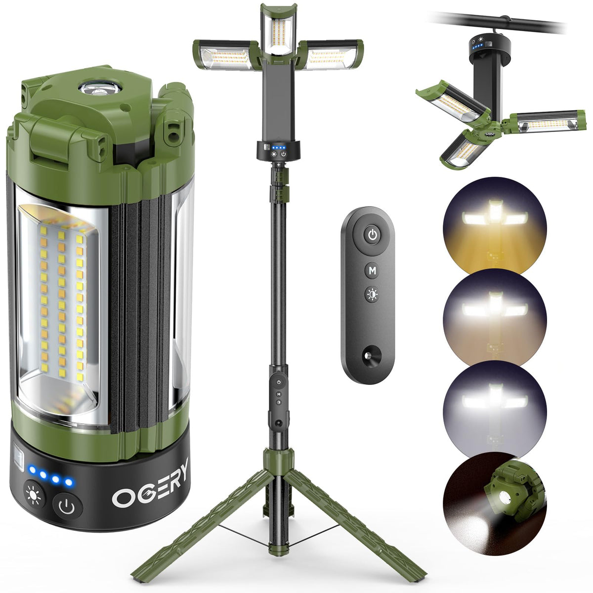 Rechargeable Camping Light With Stand & Remote