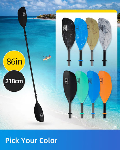 2-Piece Kayak Paddle with Lightweight Alloy Shaft