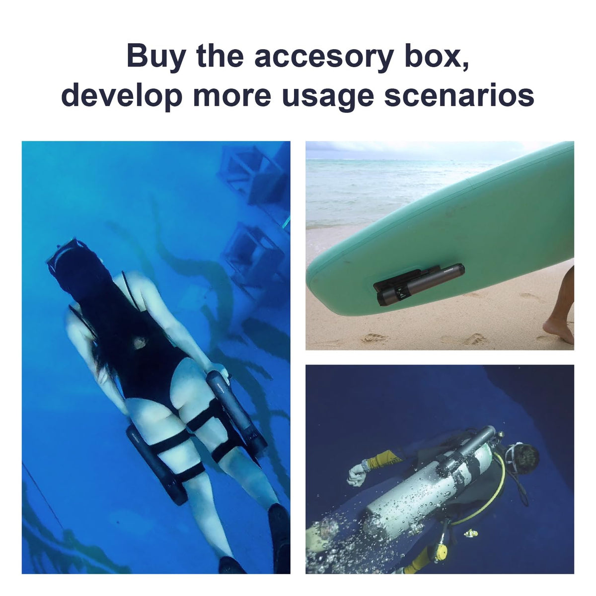 Portable Underwater Scooter for Diving & Snorkeling