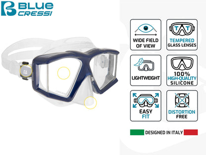Adult Snorkel Set with Wide-View Mask & Fins