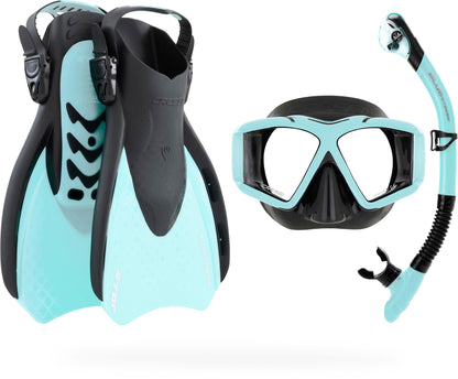 Adult Snorkel Set with Wide-View Mask & Fins