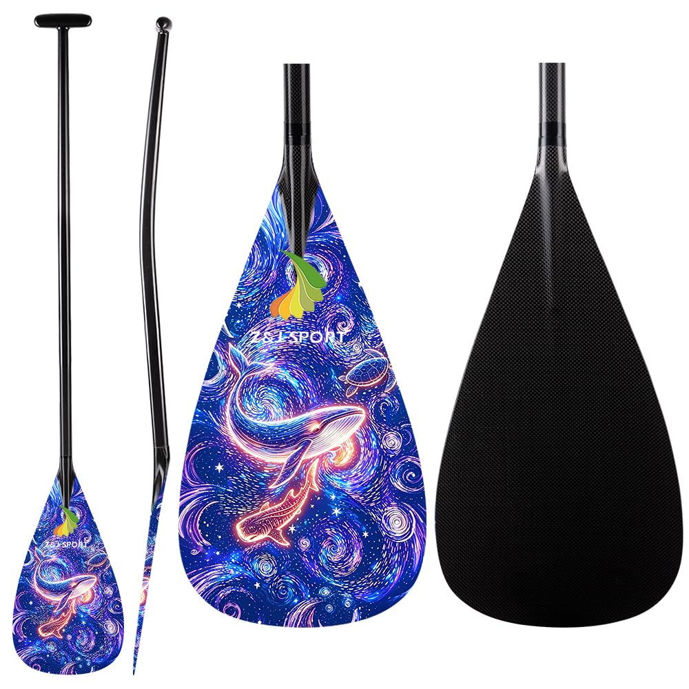 Carbon Outrigger Canoe Paddle with Bent Shaft
