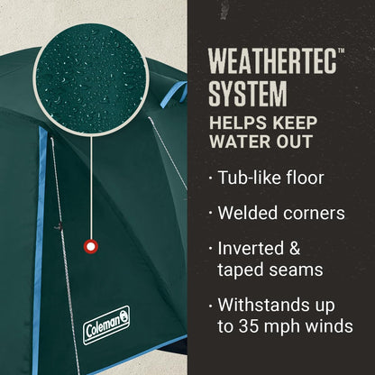 4–6 Person Weatherproof Camping Tent with Vestibule