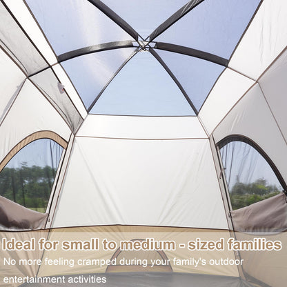 3–4 Person Camping Tent with Extended Vestibule
