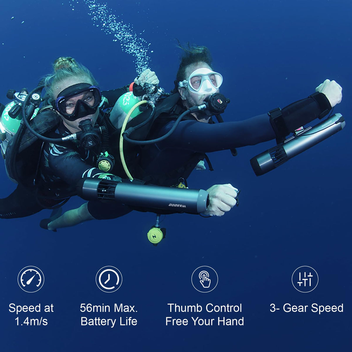 Portable Underwater Scooter for Diving & Snorkeling