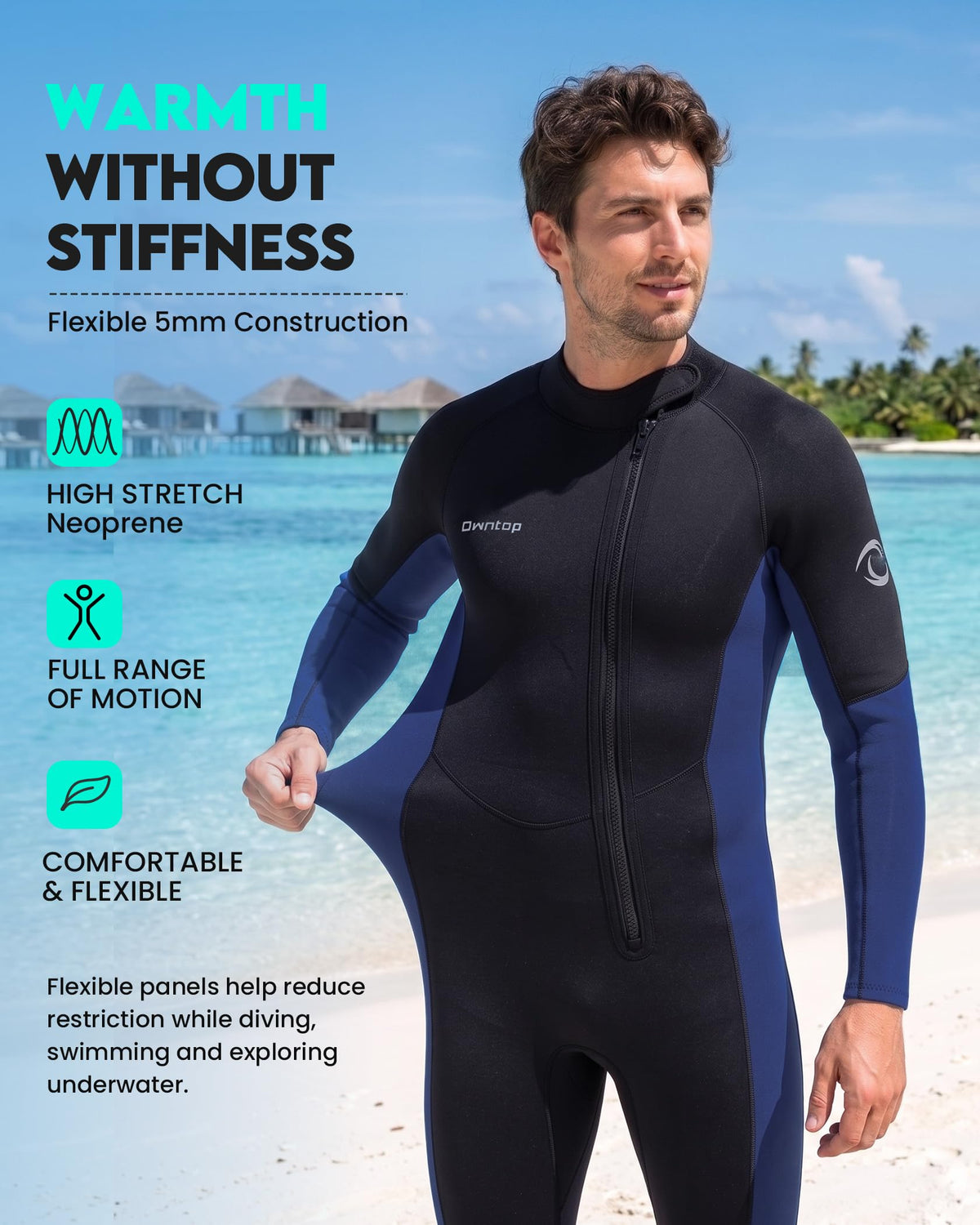 Men’s 5mm Full Body Neoprene Wetsuit