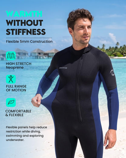 Men’s 5mm Full Body Neoprene Wetsuit