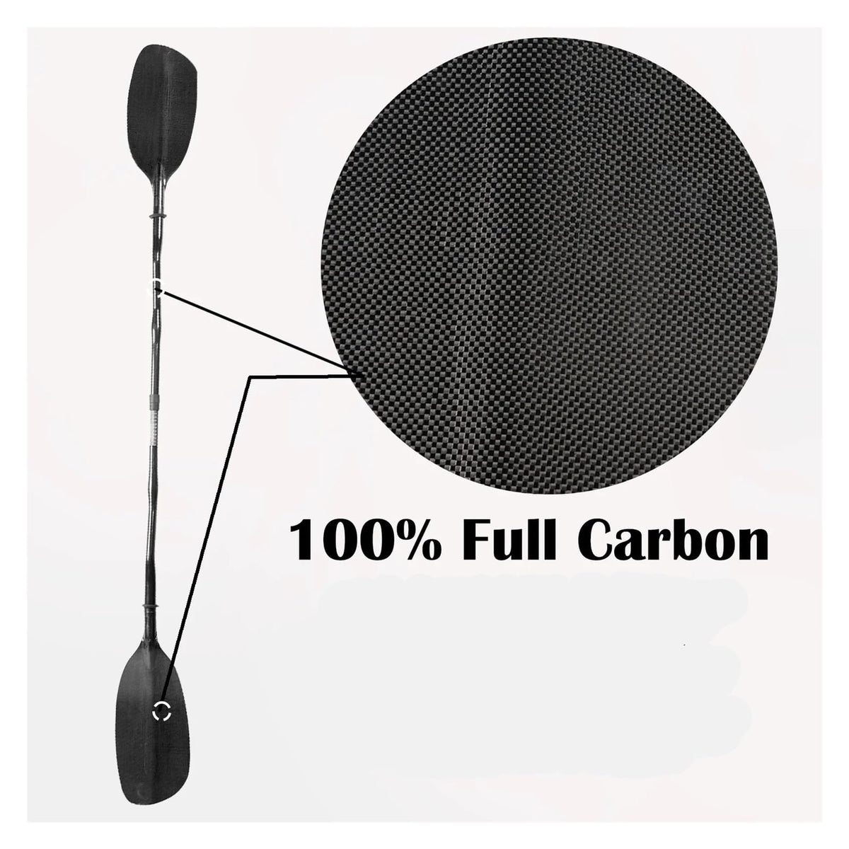Carbon Fiber Kayak Paddle with Bent Shaft