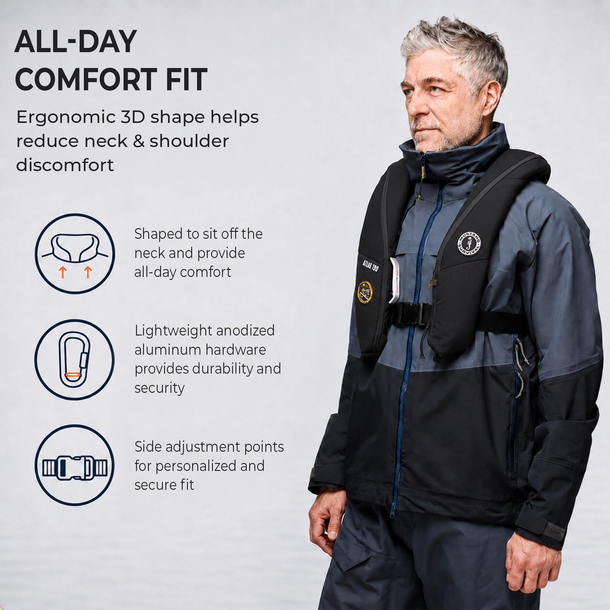 Mustang Survival Atlas 190 DLX Life Jacket - 3X-Large