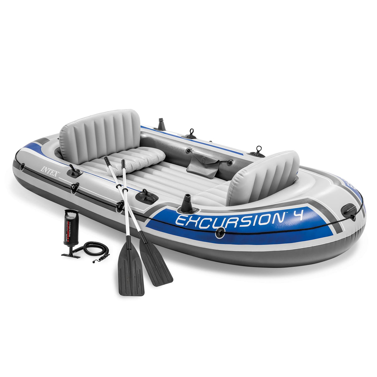 4-Person Inflatable Fishing Boat Set with Oars
